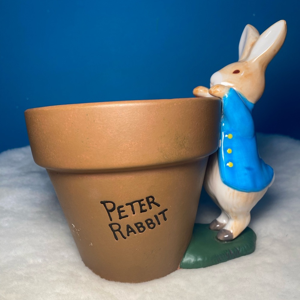 Beatrix Potter Vintage 2000 Cottage Spring Peter Rabbit Teleflora Planter
